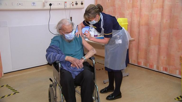 COVID-19: Oxford-AstraZeneca vaccine administered to first people in UK since approval