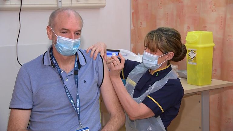COVID-19: Oxford-AstraZeneca vaccine administered to first people in UK since approval