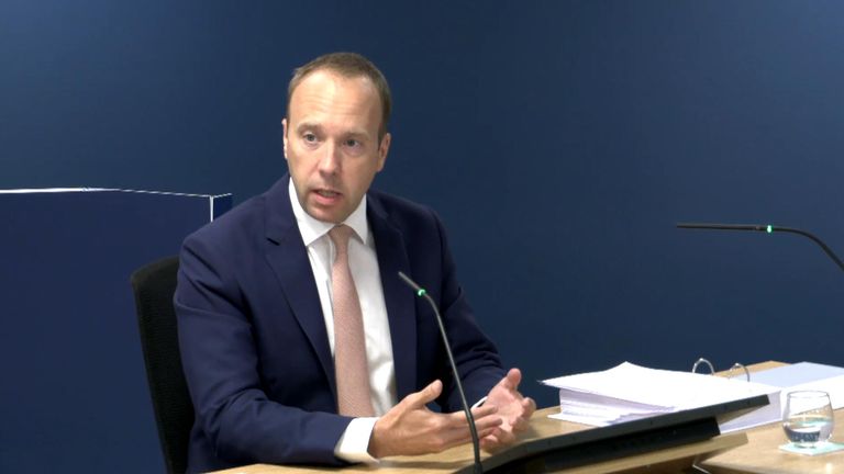 COVID inquiry: Families who lost loved ones during pandemic turn their backs on Matt Hancock as he tries to apologise